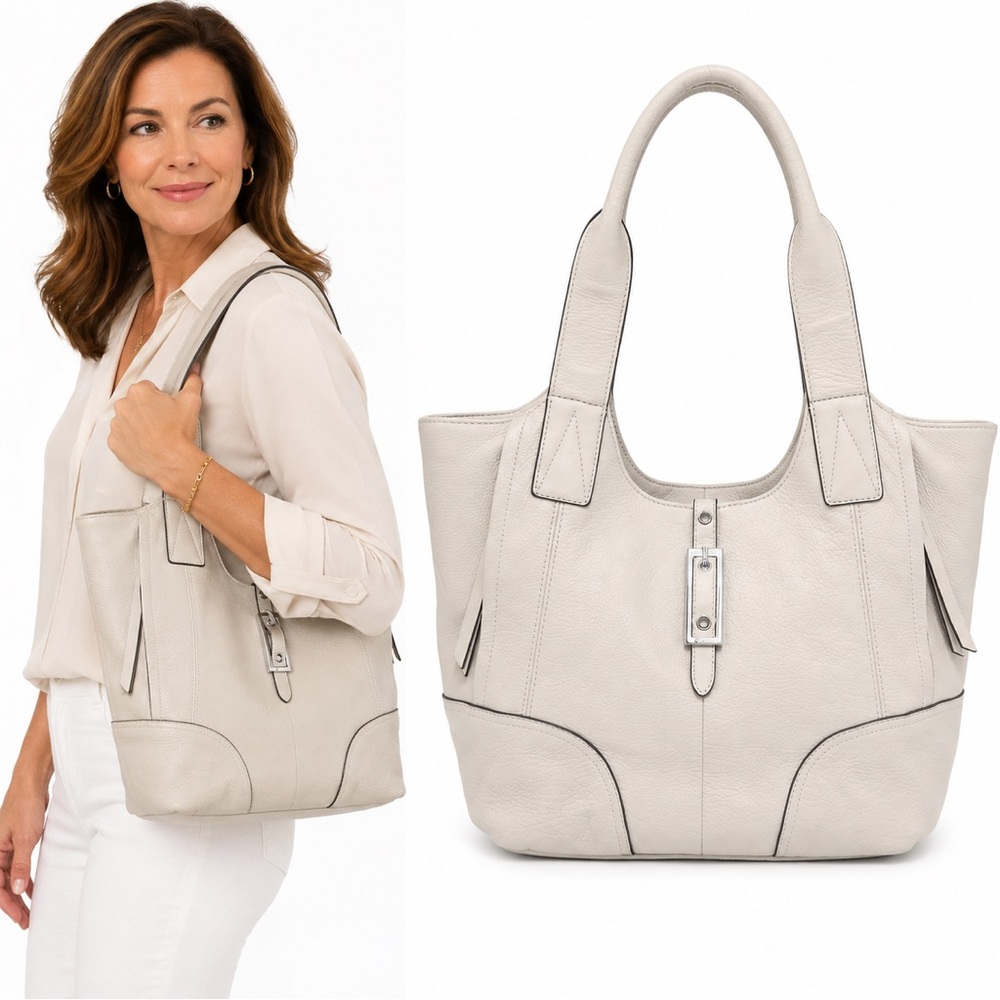 B. Makowsky Beige Genuine Leather Handbag |Blush Beige Tan Purse